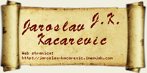Jaroslav Kačarević vizit kartica